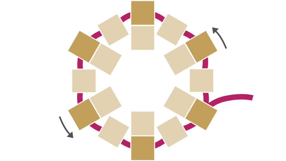 DIY Etoile Japonaise en tissage Peyote circulaire perles Miyuki Delicas : Etape 3