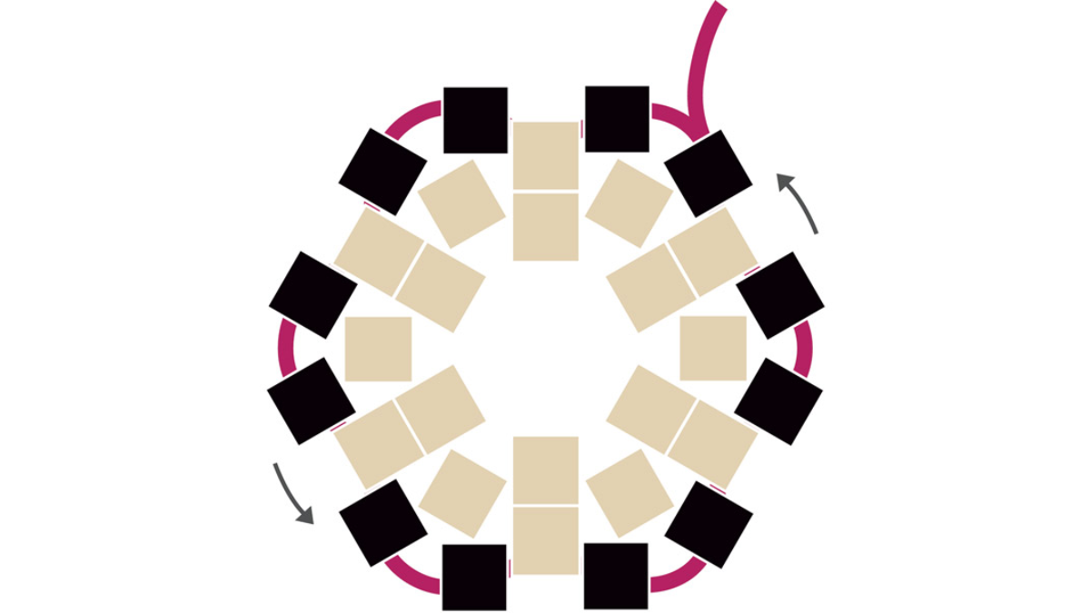 DIY Etoile Japonaise en tissage Peyote circulaire perles Miyuki Delicas : Etape 4