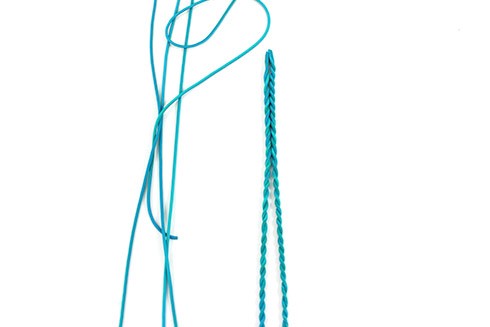 Boucles d'oreilles en Fimo imitation laine crochetée : Etape 5