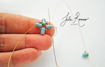 Bracelet perles en verre Groovy Tiles Rullas et Rocailles Miyuki : Etape 5