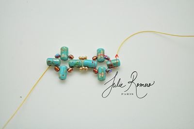 Bracelet perles en verre Groovy Tiles Rullas et Rocailles Miyuki : Etape 6