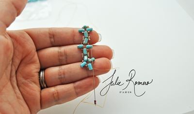 Bracelet perles en verre Groovy Tiles Rullas et Rocailles Miyuki : Etape 14