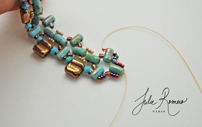 Bracelet perles en verre Groovy Tiles Rullas et Rocailles Miyuki : Etape 20