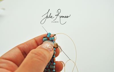 Bracelet perles en verre Groovy Tiles Rullas et Rocailles Miyuki : Etape 21