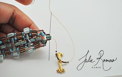 Bracelet perles en verre Groovy Tiles Rullas et Rocailles Miyuki : Etape 31