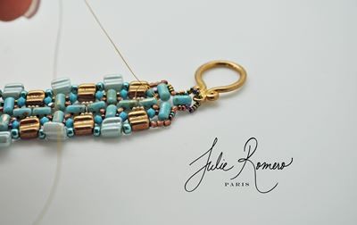 Bracelet perles en verre Groovy Tiles Rullas et Rocailles Miyuki : Etape 32