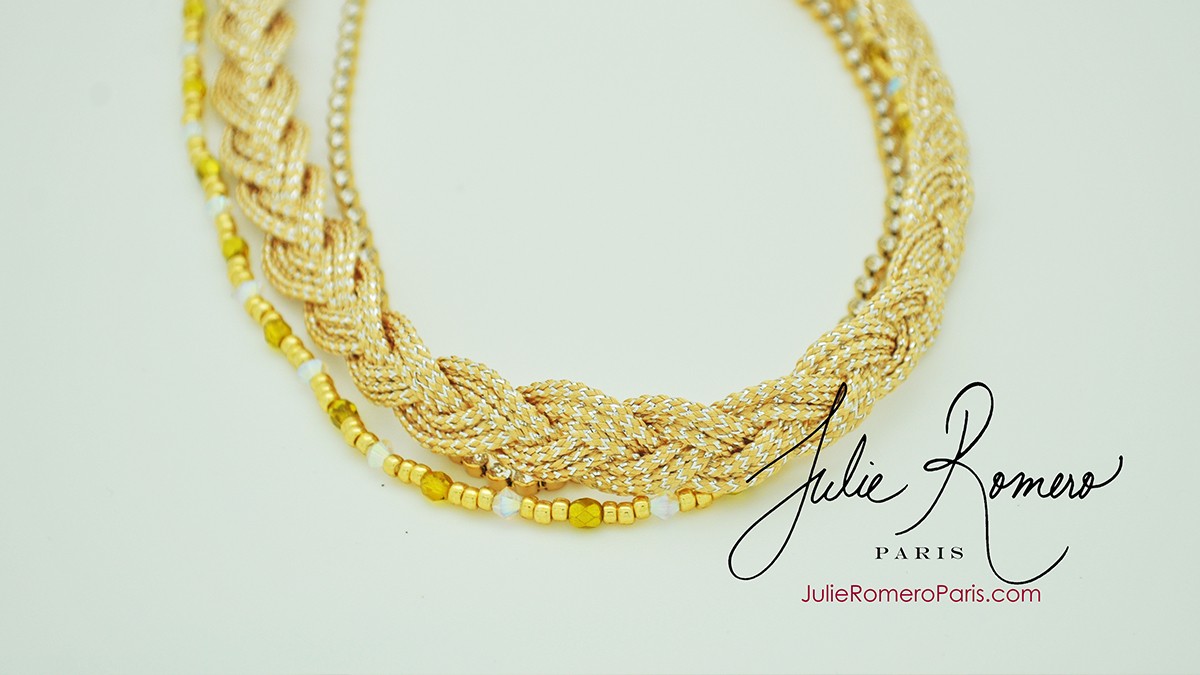 Schéma Headband rocailles Toho et chaîne strass PureCrystal