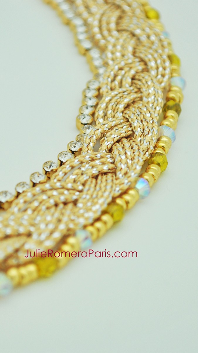 Schéma Headband rocailles Toho et chaîne strass PureCrystal