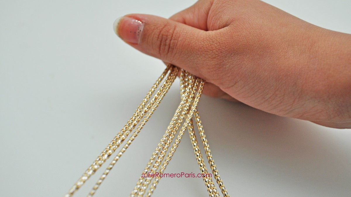 Headband rocailles Toho et chaîne strass PureCrystal : Etape 3