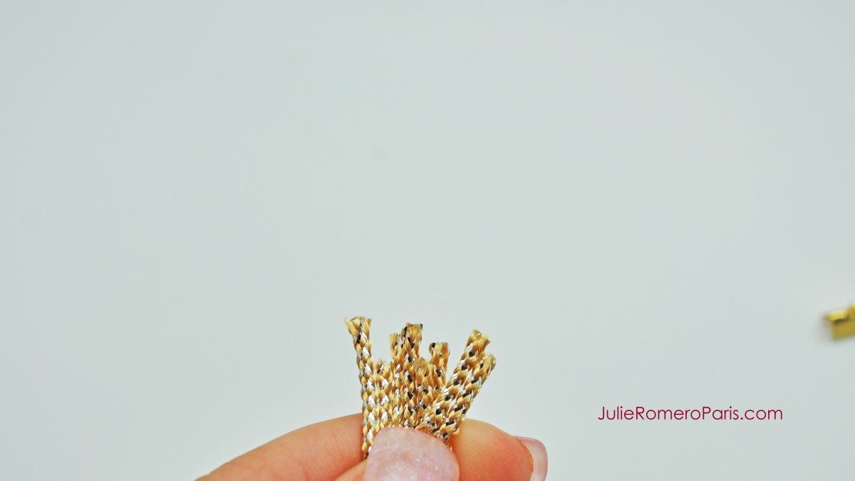 Headband rocailles Toho et chaîne strass PureCrystal : Etape 4