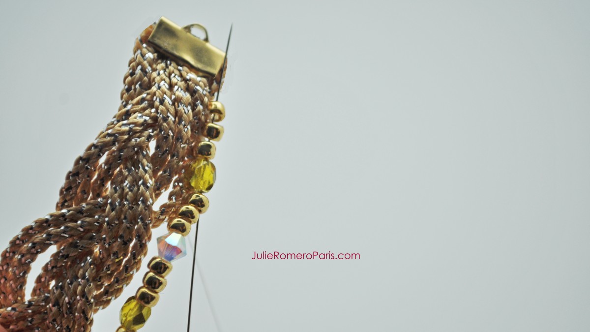 Headband rocailles Toho et chaîne strass PureCrystal : Etape 10