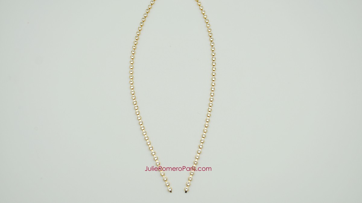 Headband rocailles Toho et chaîne strass PureCrystal : Etape 13