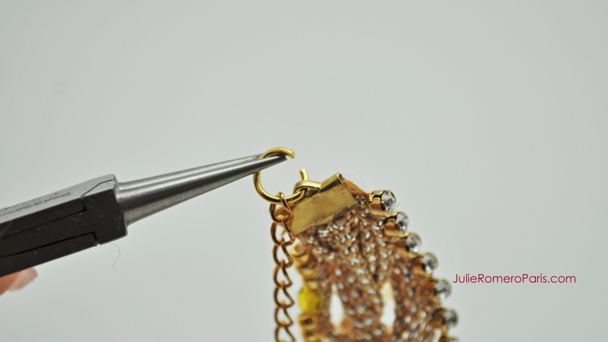 Headband rocailles Toho et chaîne strass PureCrystal : Etape 14