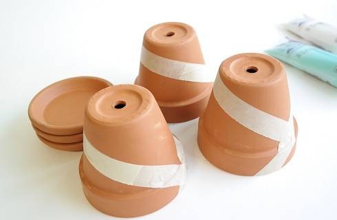 DIY Peindre ses pots de fleurs avec la peinture decoCème Pébéo : Etape 1