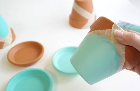 DIY Peindre ses pots de fleurs avec la peinture decoCème Pébéo : Etape 5