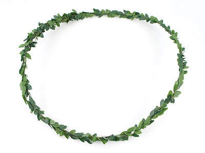 Couronne de Fleurs en Papier Crépon Buis Lierre : Etape 1