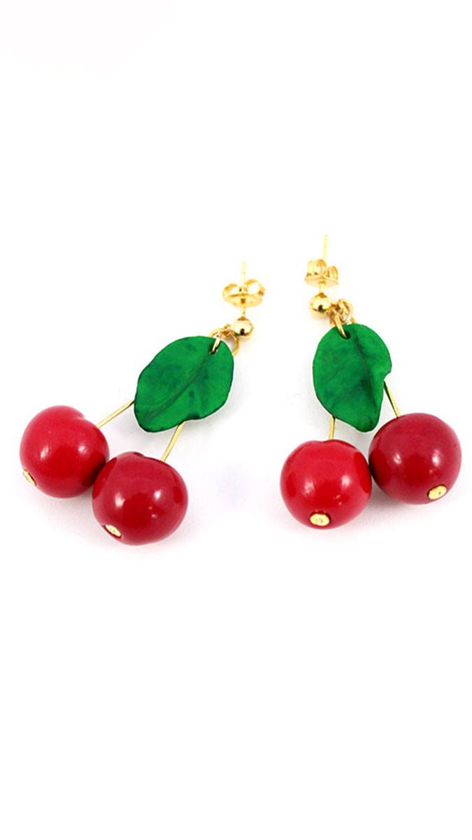 Schéma Boucles d'oreilles cerises en Fimo Schéma Boucles d'oreilles cerises en Fimo