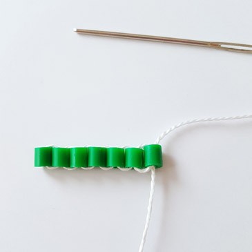DIY tissage brickstitch en perles à repasser : Etape 3