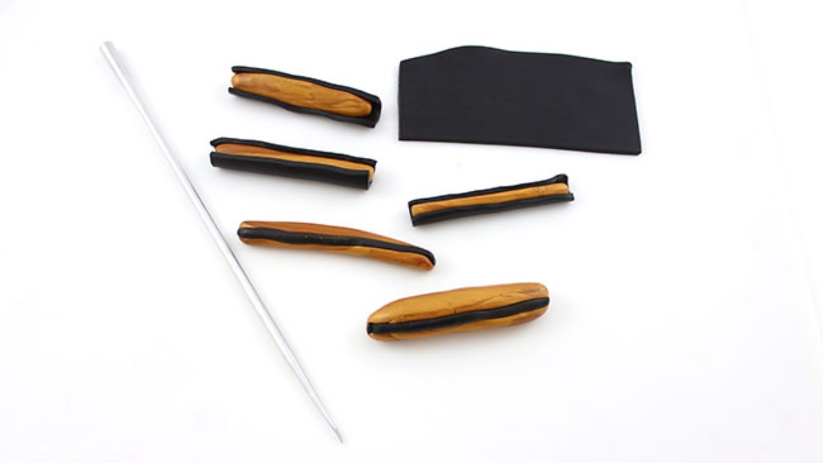 Parure de bijoux fantaisie Fimo motif cane léopard : Etape 2