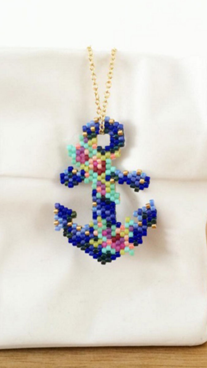 Schéma Pendentif ancre marine en perles miyuki de Mon petit bazar Schéma Pendentif ancre marine en perles miyuki de Mon petit bazar